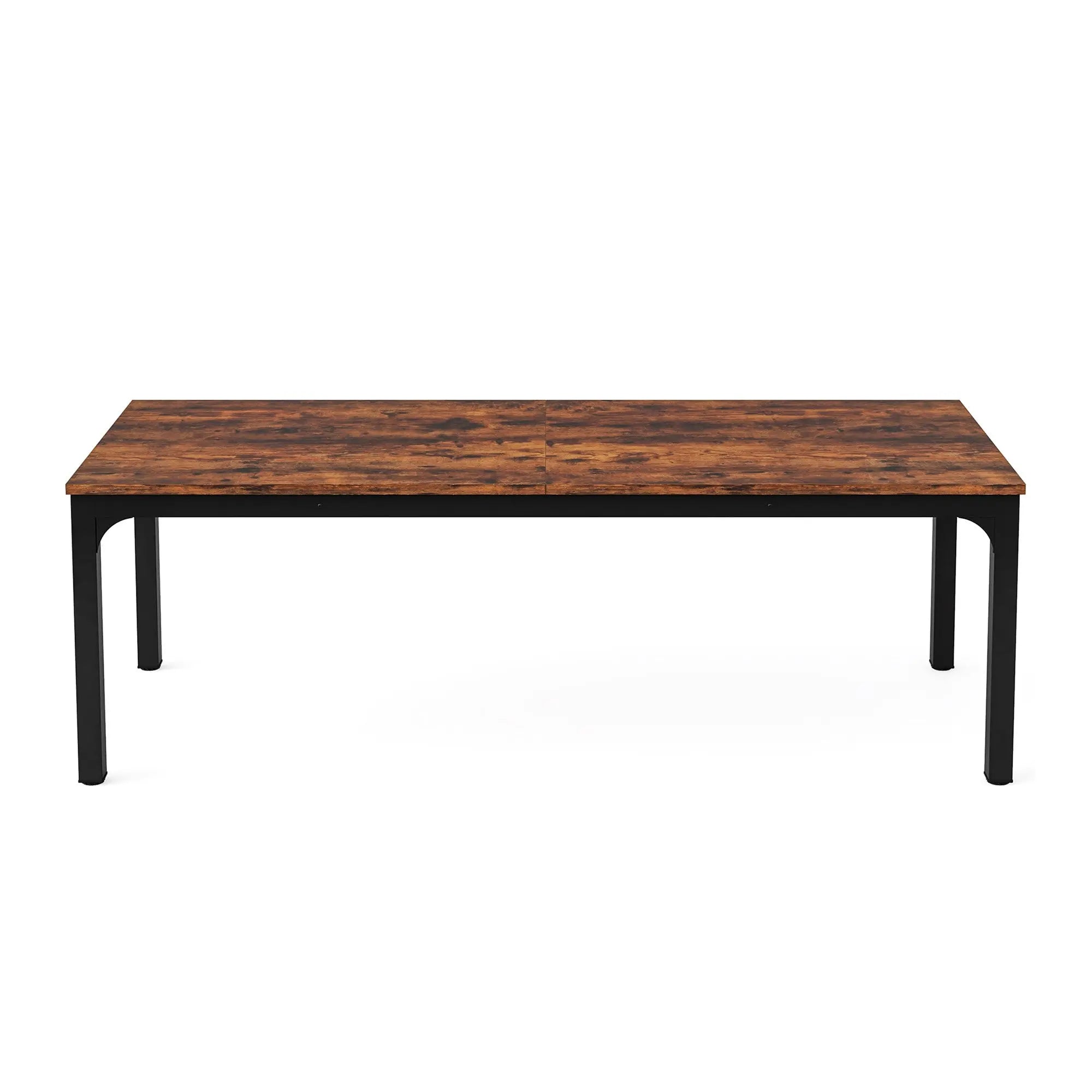 46" Brown and Black Wood and Iron Dining Table Homeroots Kitchen & Dining