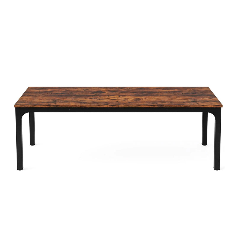 46" Brown and Black Wood and Iron Dining Table Homeroots Kitchen & Dining