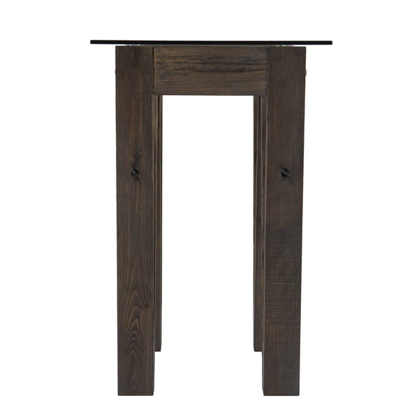 46" Clear and Gray Brown Glass Abstract Console Table Homeroots Living Room