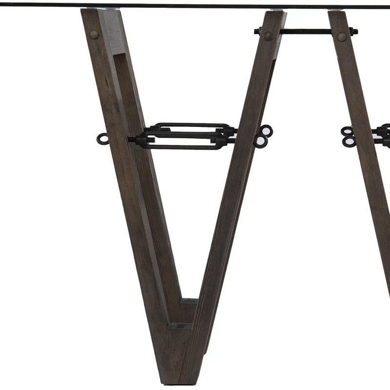 46" Clear and Gray Brown Glass Abstract Console Table Homeroots Living Room