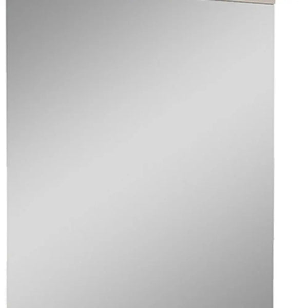 47" Beige Wood Dresser Mount Framed Mirror Homeroots Bed & Bath