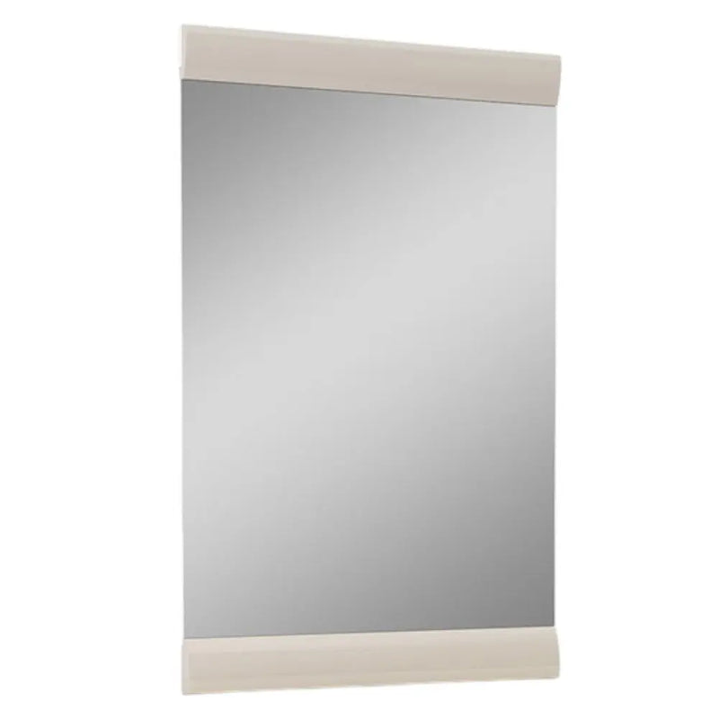 47" Beige Wood Dresser Mount Framed Mirror Homeroots Bed & Bath