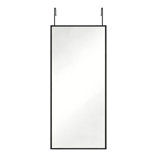47" Black Aluminum Over the Door Framed Accent Mirror Homeroots Bed & Bath