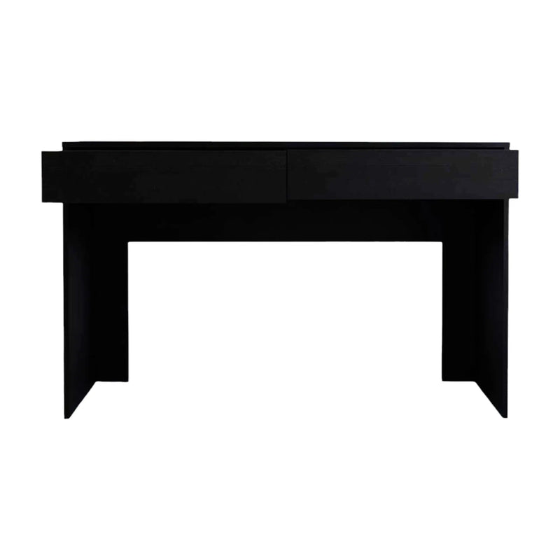 47" Black Computer Desk with Two Drawers Homeroots Office