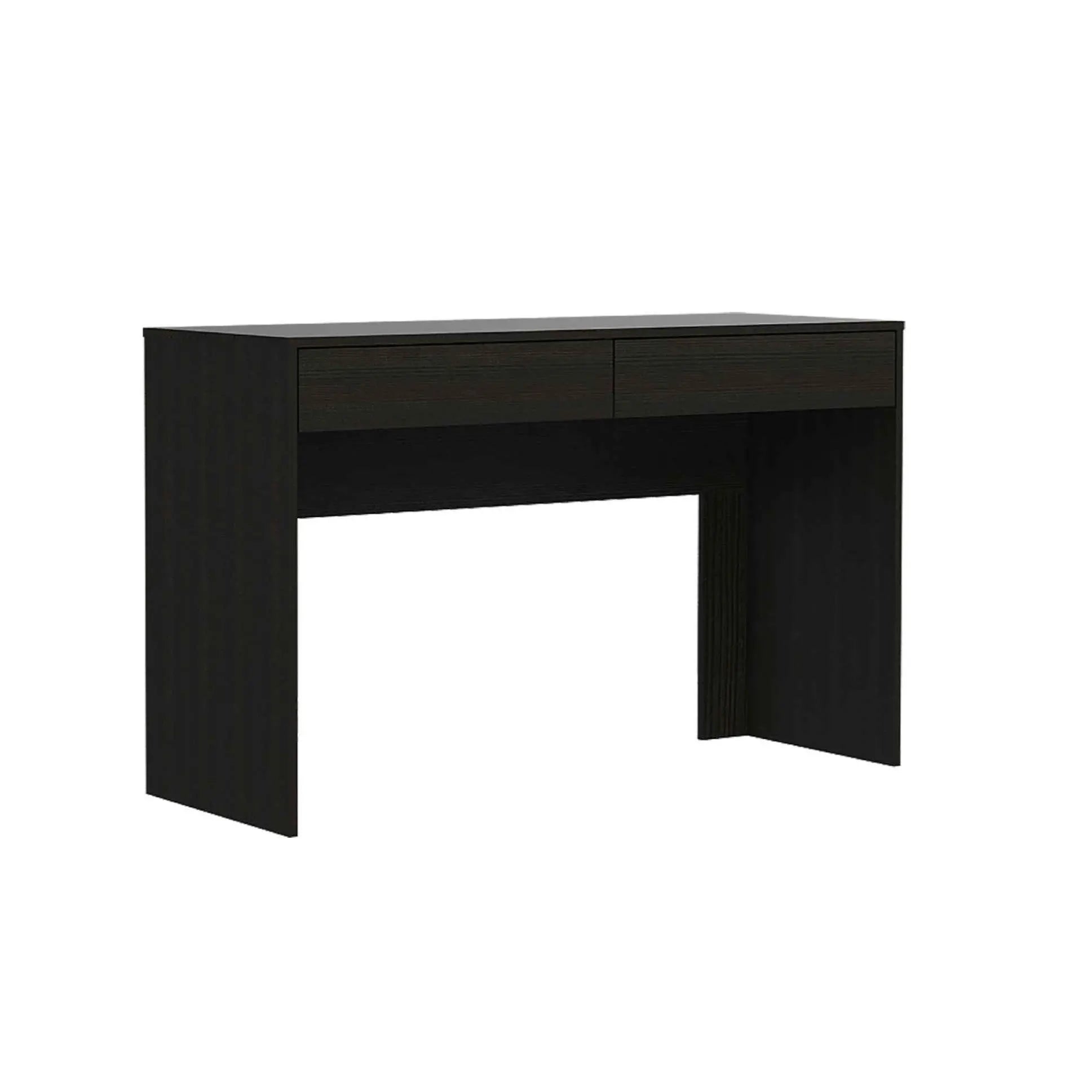 47" Black Computer Desk with Two Drawers Homeroots Office