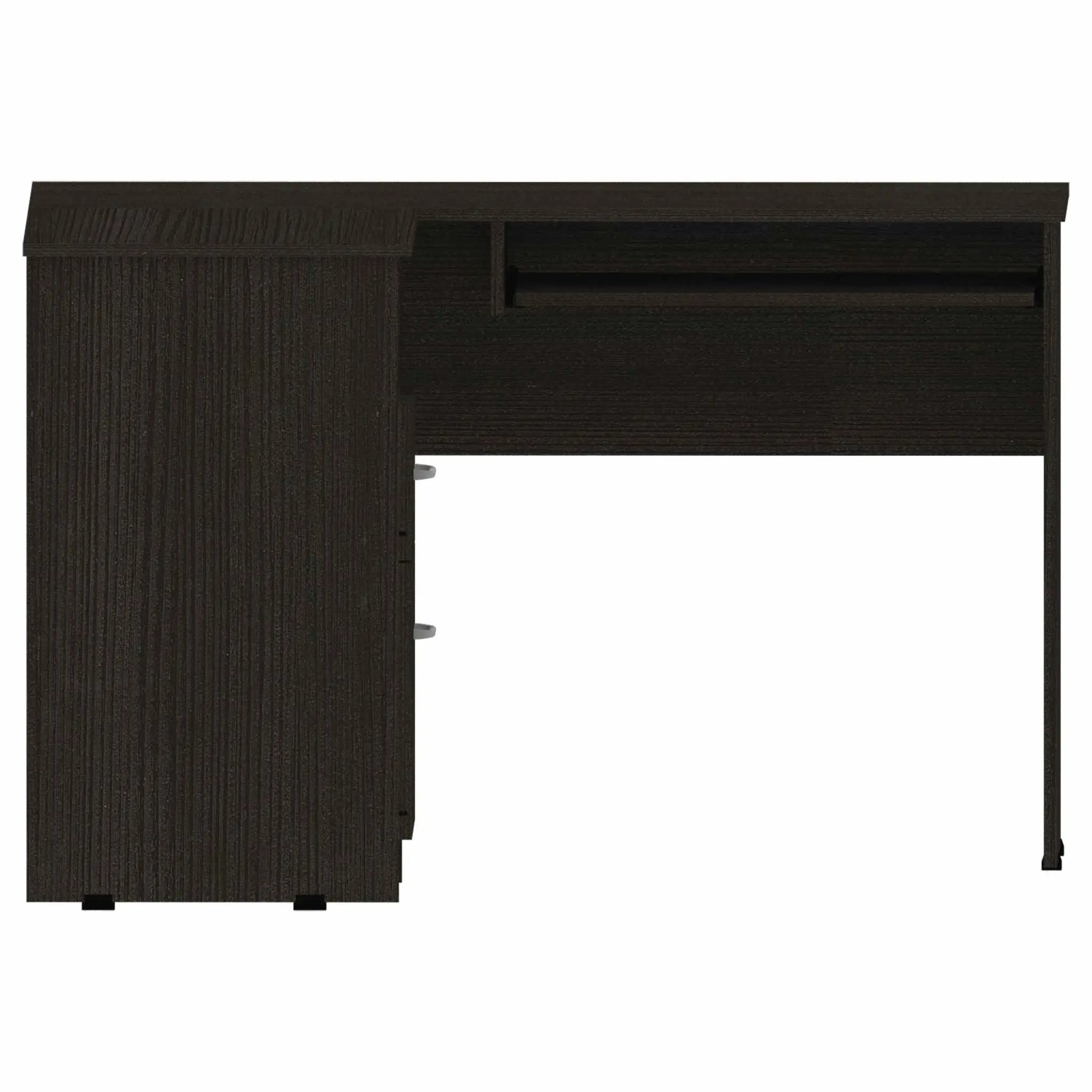 47" Black L Shape Computer Desk With Two Drawers Homeroots Office
