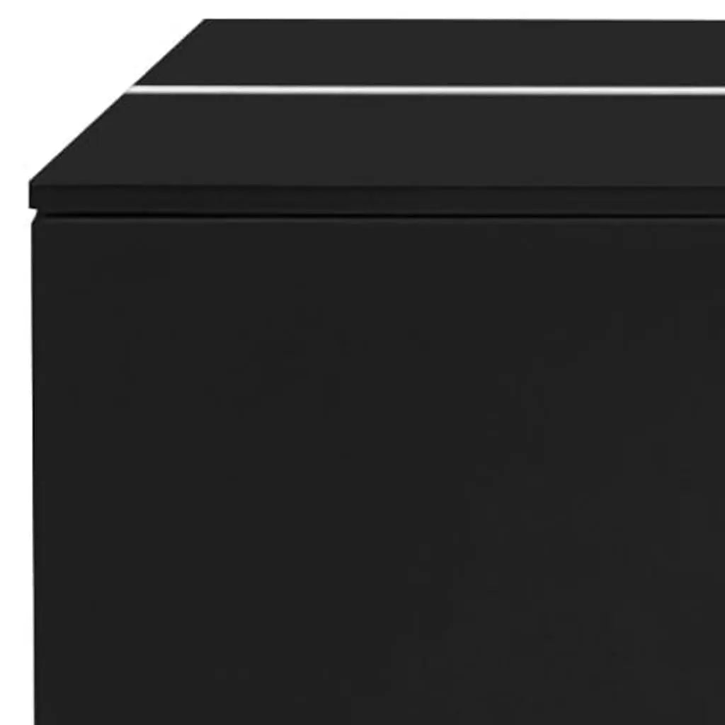 47" Black Wood Extendable Coffee Table With Storage Homeroots Living Room