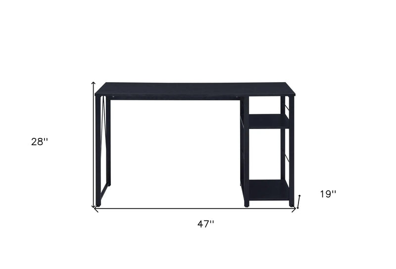 47" Black Writing Desk Homeroots Office
