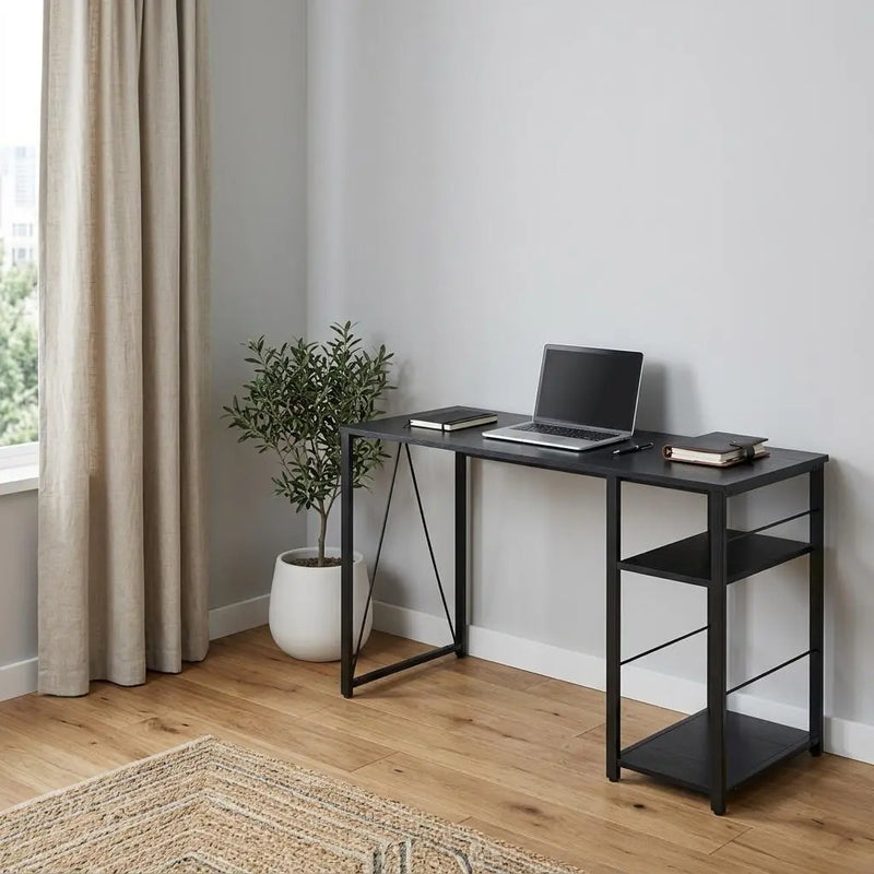 47" Black Writing Desk Homeroots Office
