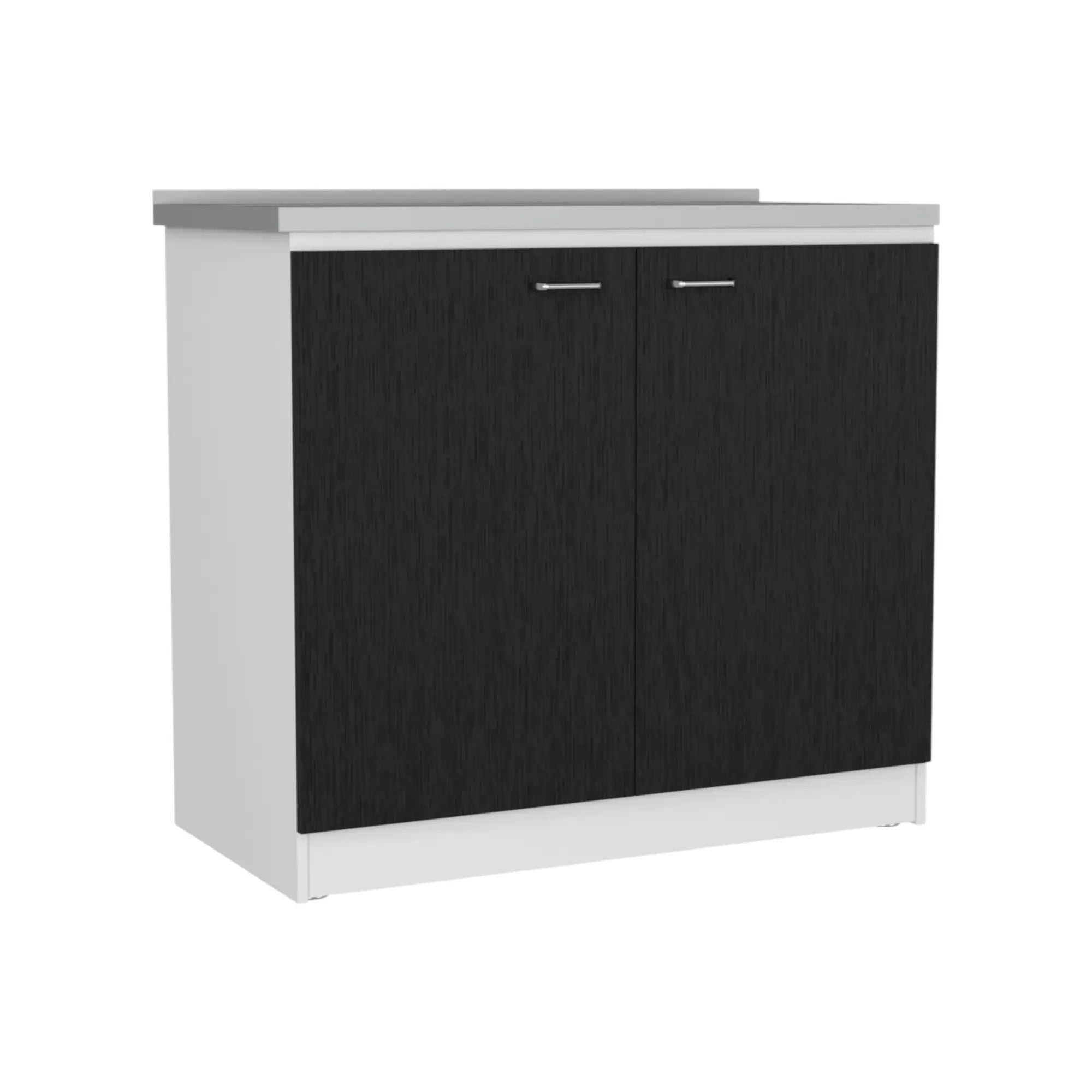 47" Black and White Wall mounted Accent Cabinet With Five Shelves Homeroots Kitchen & Dining
