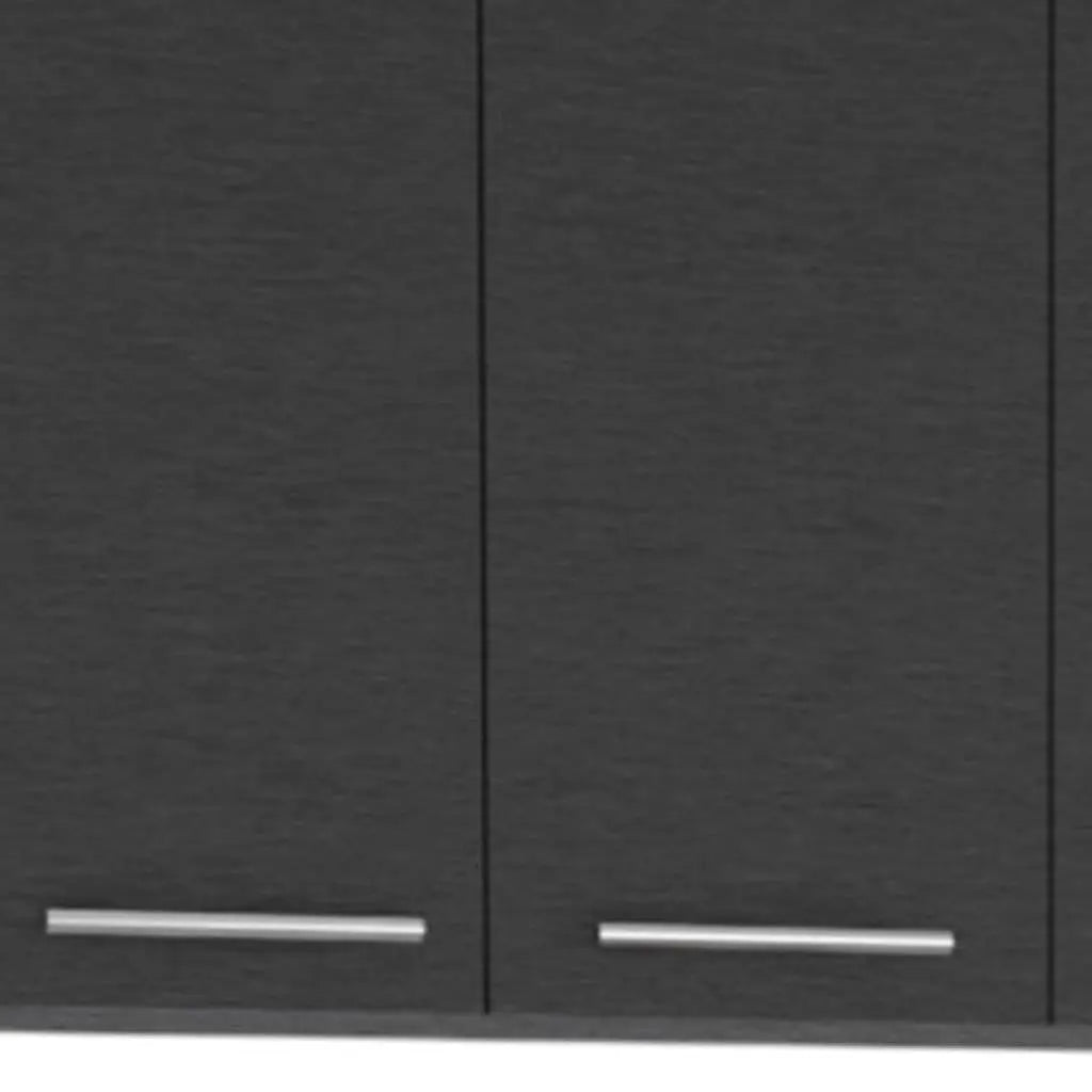 47" Black and White Wall mounted Accent Cabinet With Five Shelves Homeroots Kitchen & Dining