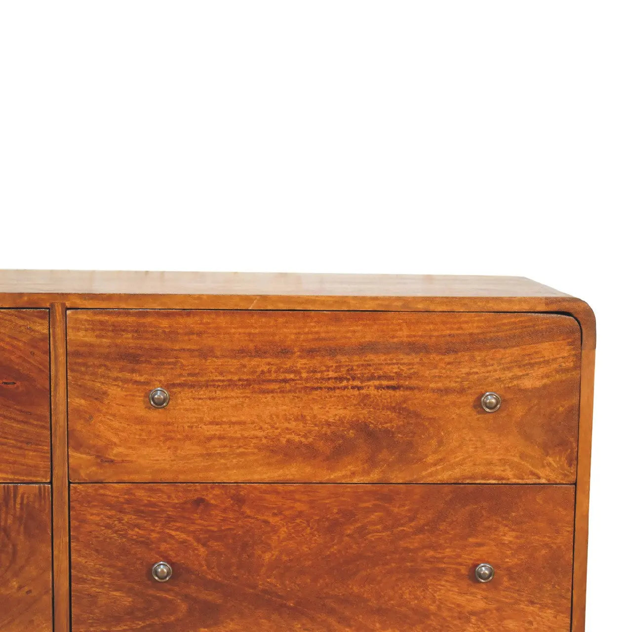 47" Brown Solid Wood Six Drawer Sideboard Homeroots Kitchen & Dining