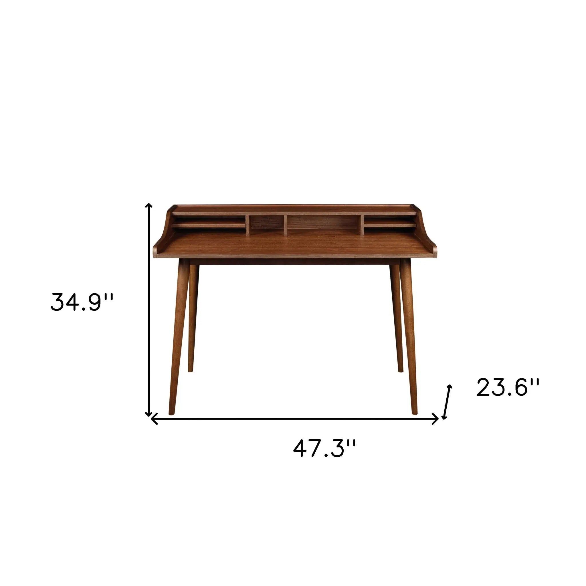 47" Brown Writing Desk Homeroots Office