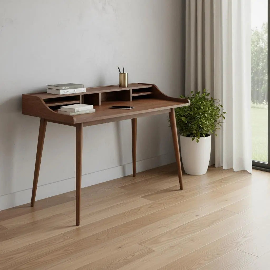 47" Brown Writing Desk Homeroots Office