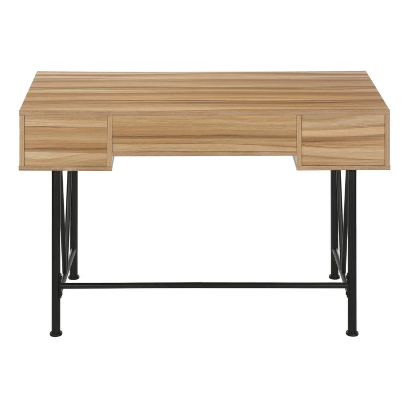 47" Brown and Black Computer Desk With Three Drawers Homeroots Office