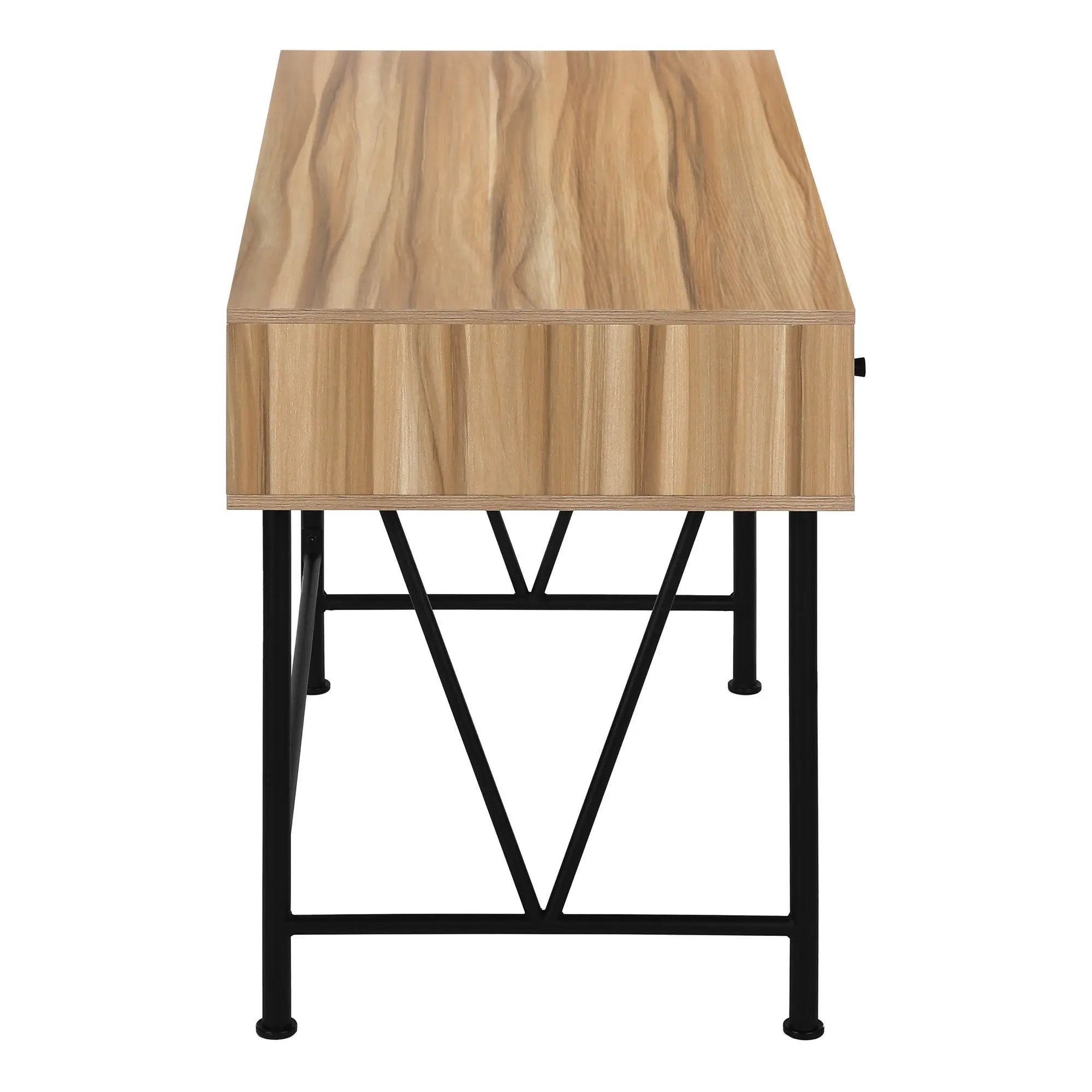47" Brown and Black Computer Desk With Three Drawers Homeroots Office