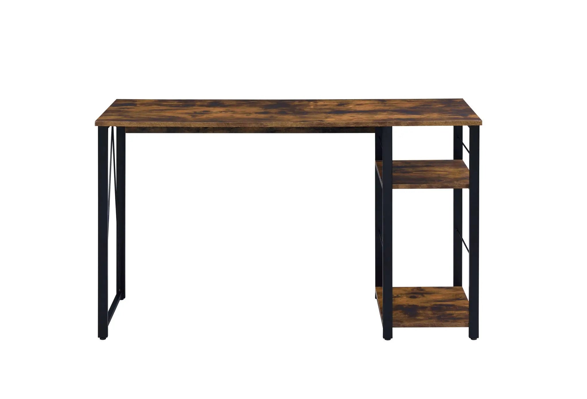 47" Brown and Black Writing Desk Homeroots Office