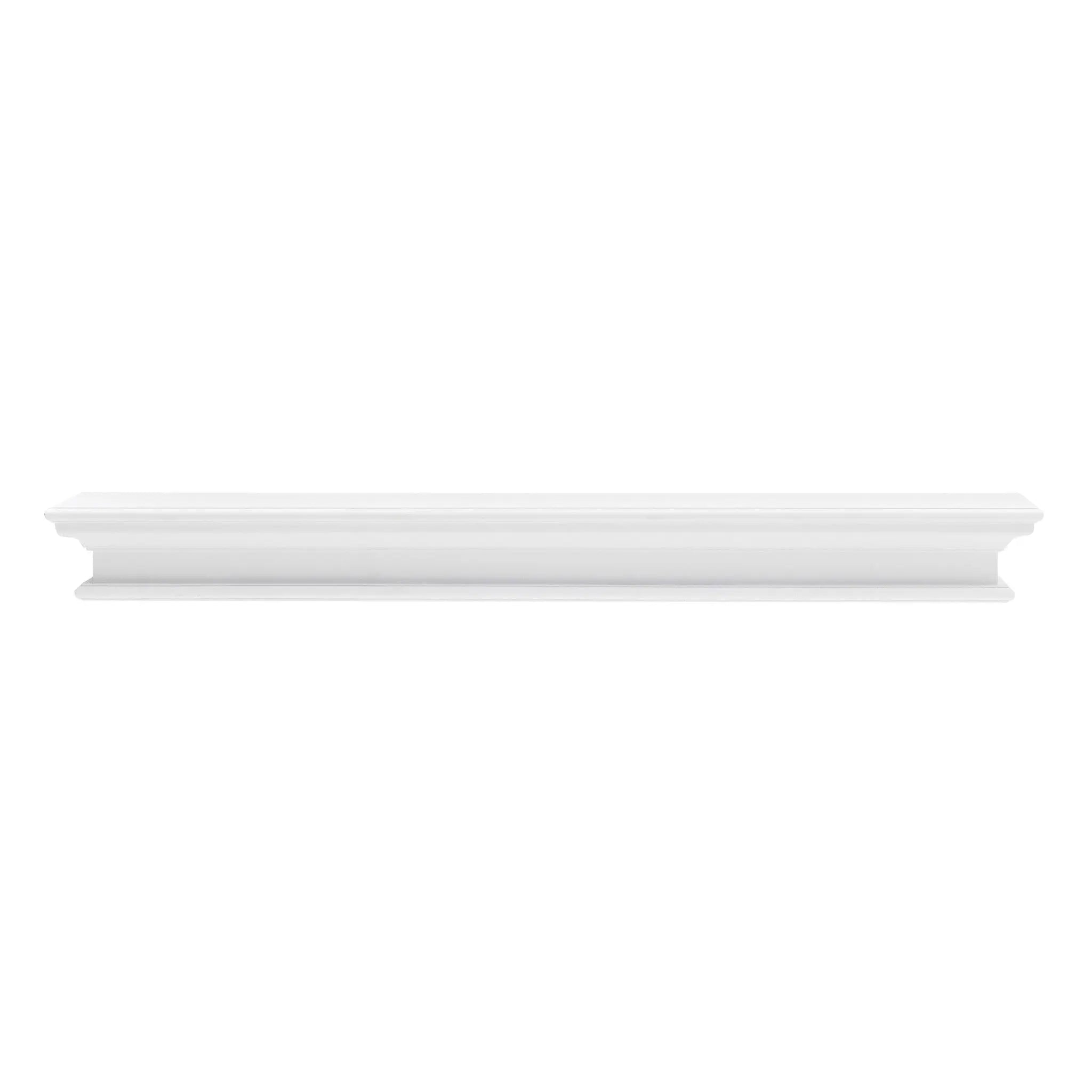 47" Classic White XL Floating Wall Shelf Homeroots Organization