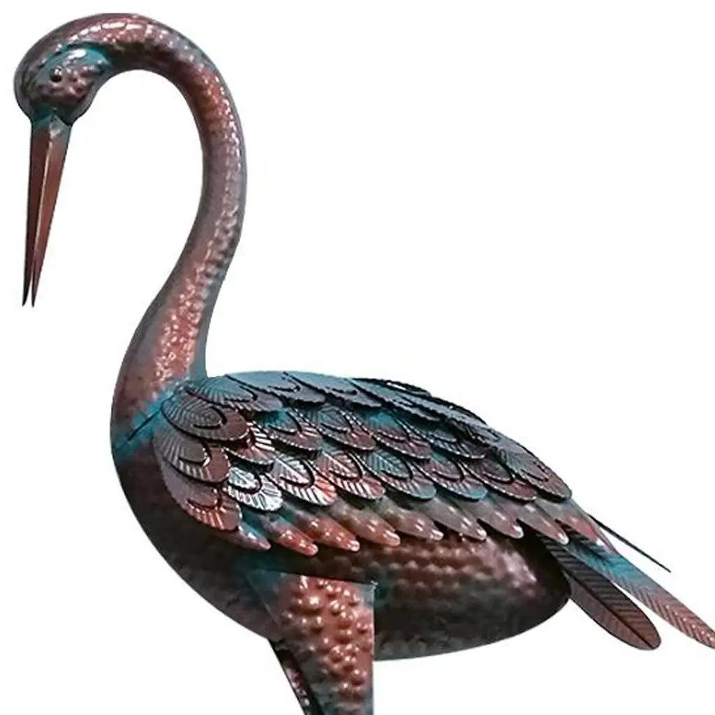 47" Copper And Green Metal Birds Garden Accents Accessories Homeroots Outdoor