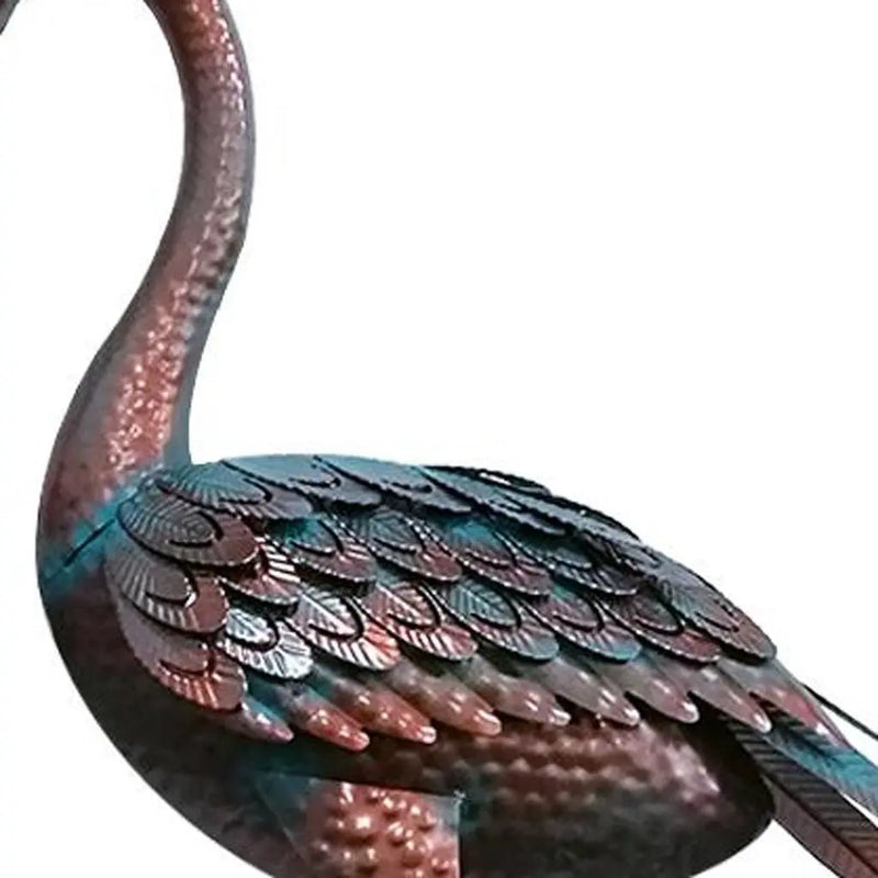 47" Copper And Green Metal Birds Garden Accents Accessories Homeroots Outdoor