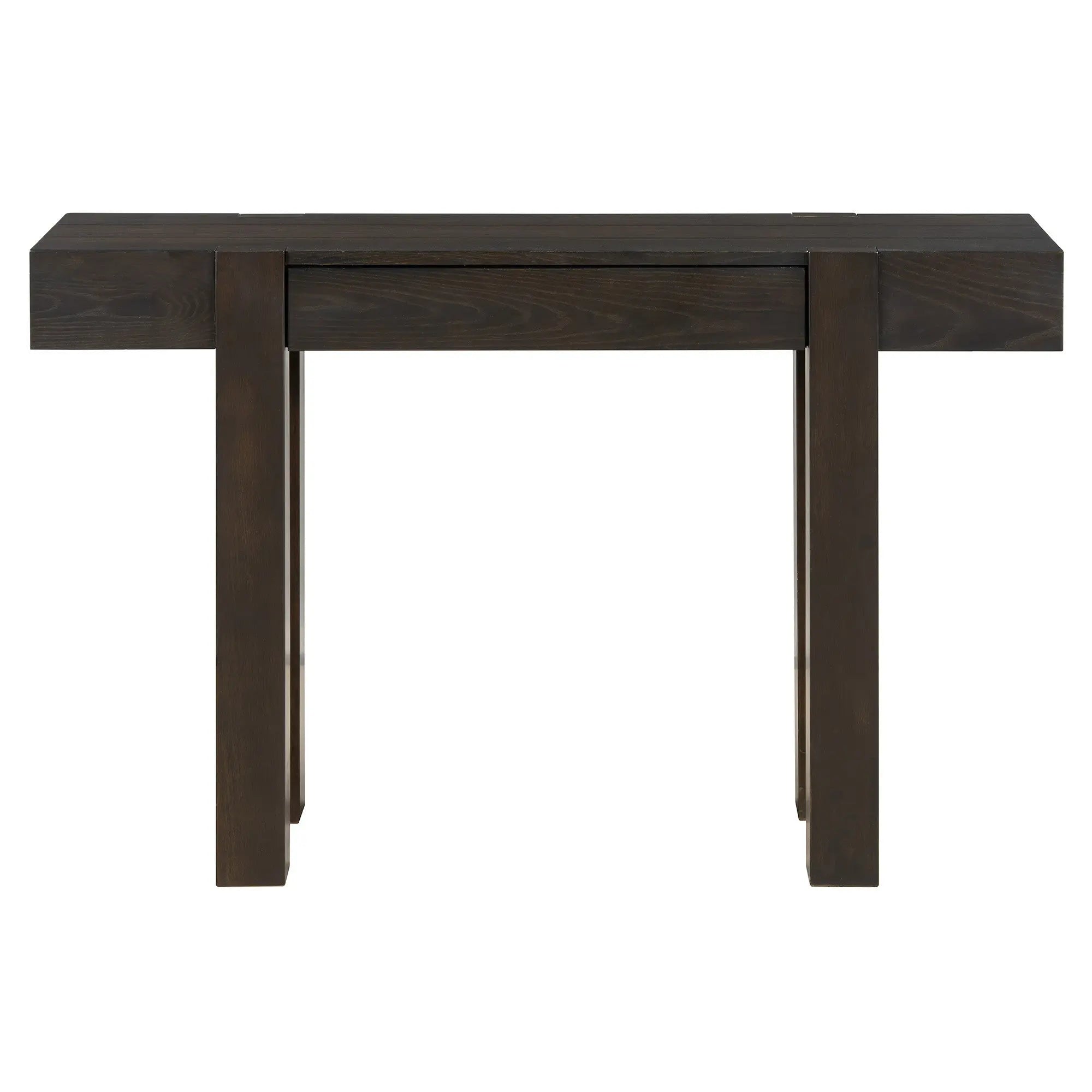 47" Espresso Wood Console Table With USB And Drawer Homeroots Living Room
