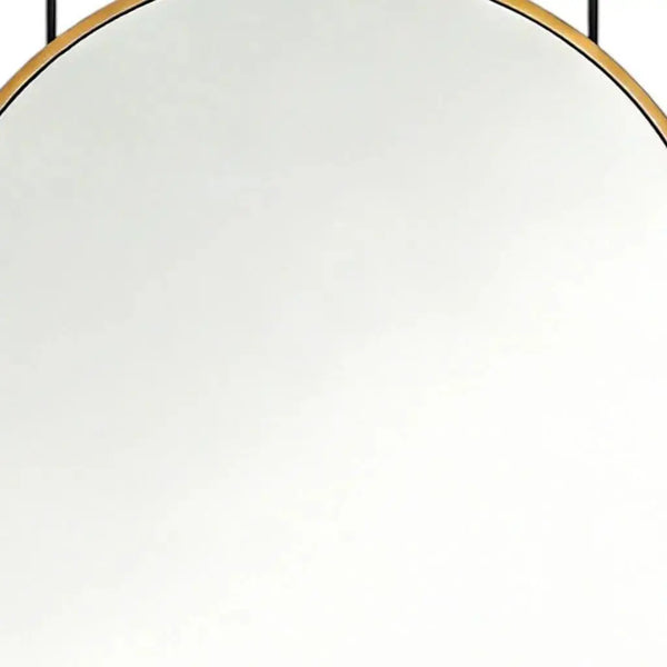 47" Gold Aluminum Arch Over the Door Framed Accent Mirror Homeroots Bed & Bath