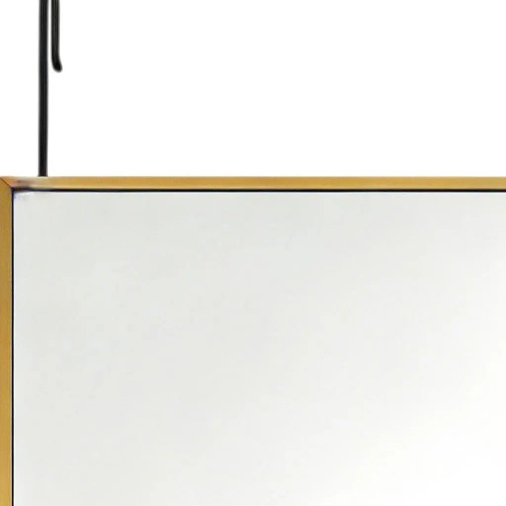 47" Gold Aluminum Over the Door Framed Accent Mirror Homeroots Bed & Bath
