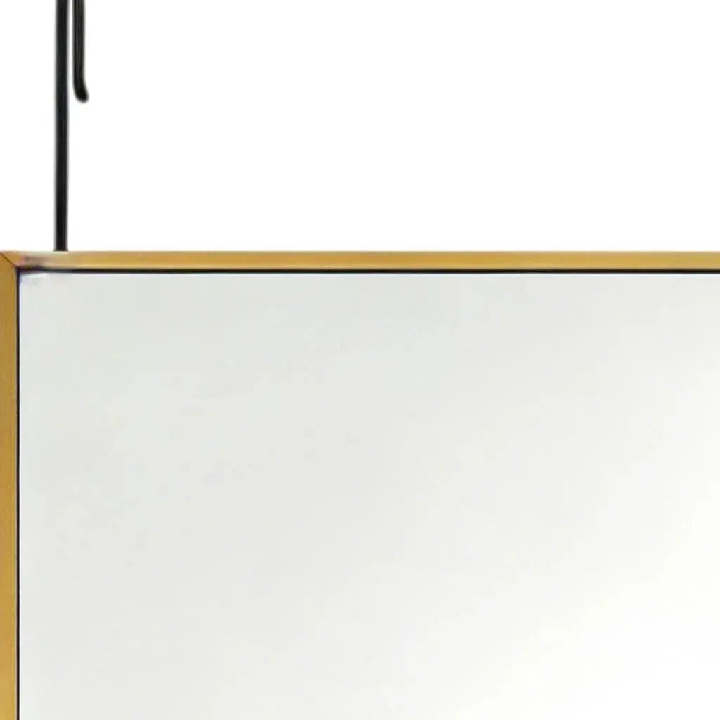 47" Gold Aluminum Over the Door Framed Accent Mirror Homeroots Bed & Bath