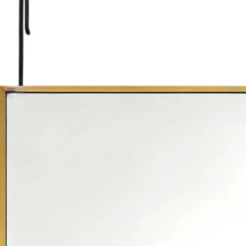 47" Gold Aluminum Over the Door Framed Accent Mirror Homeroots Bed & Bath