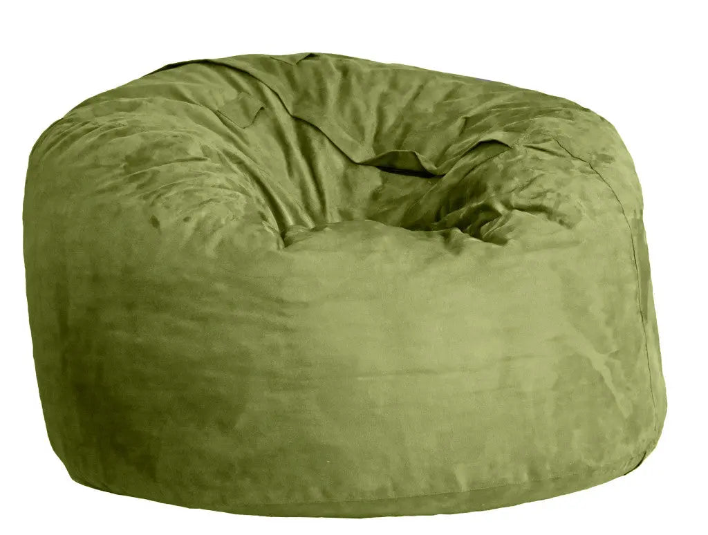47" Green Microsuede Classic Bean Bag Homeroots Living Room