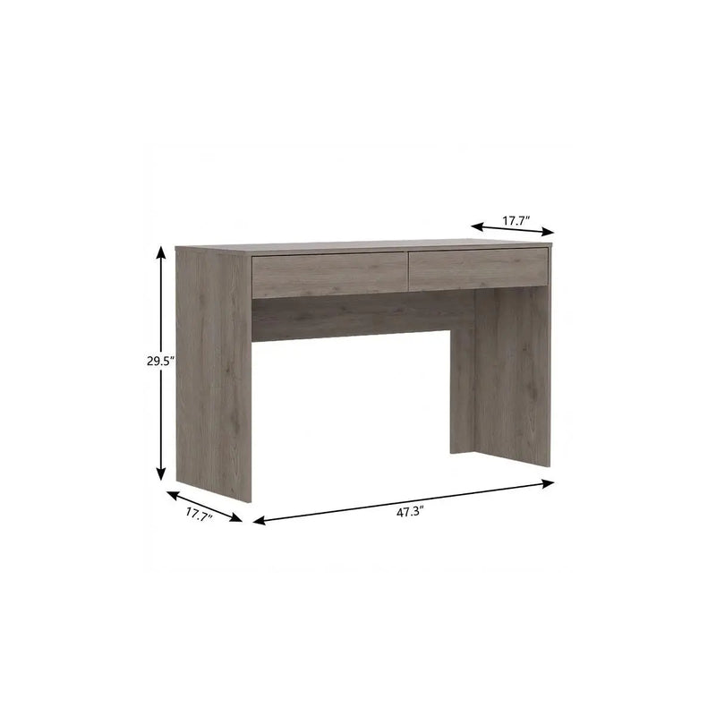 47" Light Gray Computer Desk With Two Drawers Homeroots Office