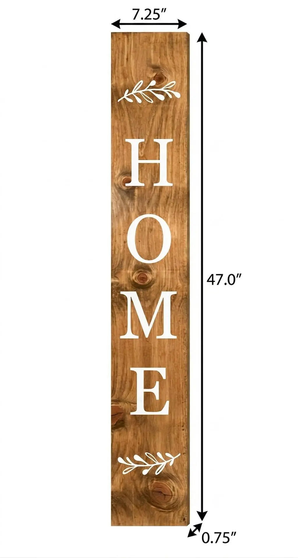47" Natural And White Solid Wood Home Porch Sign Homeroots Outdoor