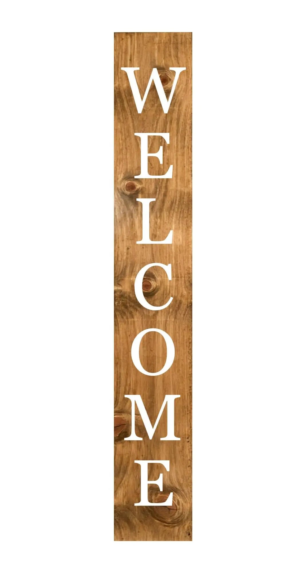 47" Natural And White Solid Wood Welcome Porch Sign Homeroots Outdoor