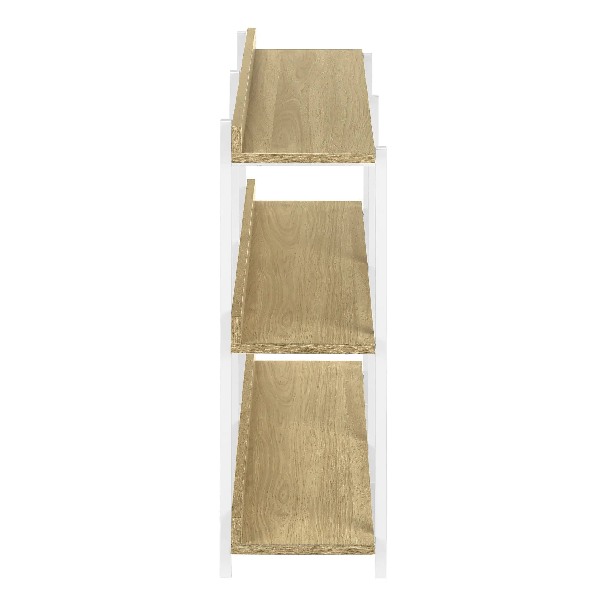 47" Natural and White Wood and Metal Frame Console Table With Three Shelves Homeroots Living Room
