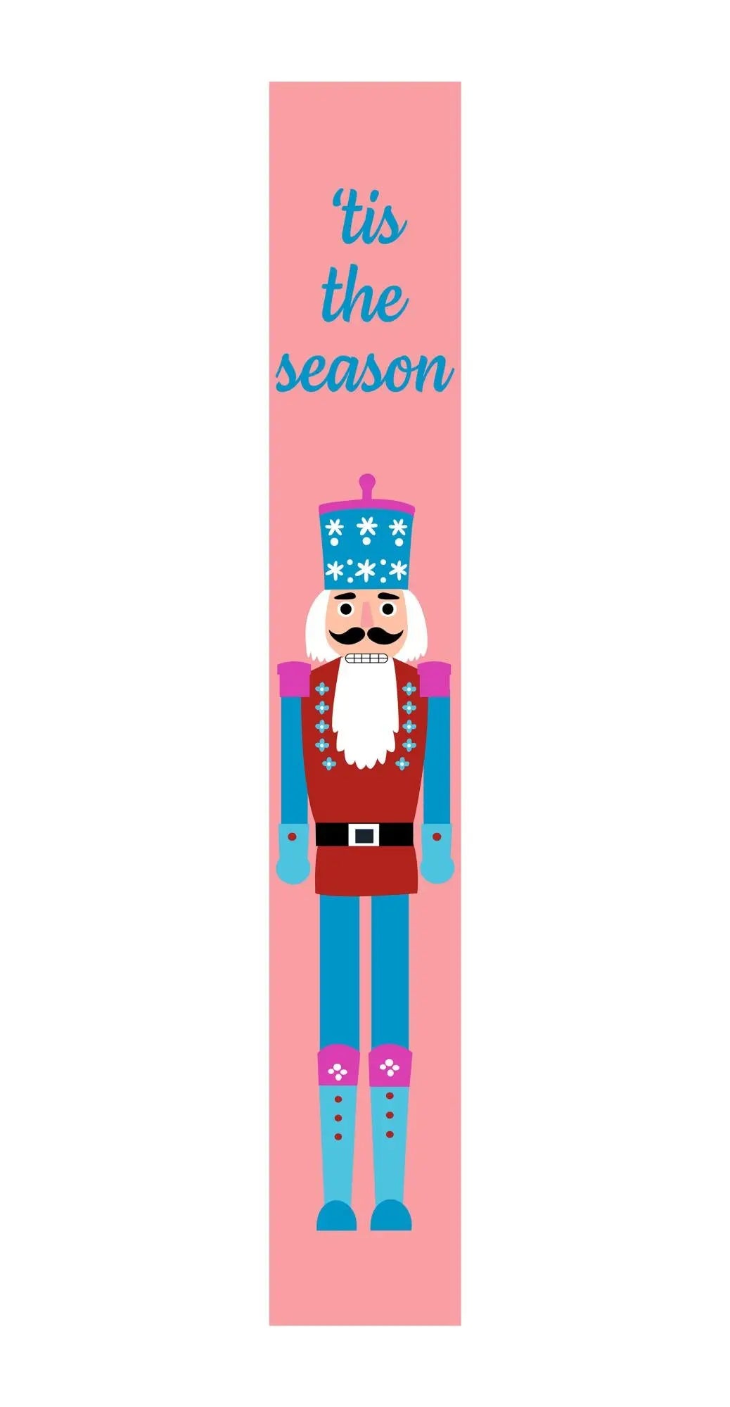 47" Pink And Blue Solid Wood Christmas Nutcracker Porch Sign Homeroots Outdoor