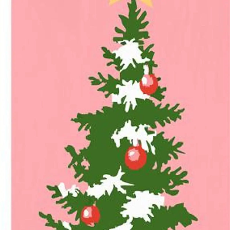 47" Pink And Green Solid Wood Christmas Christmas Tree Porch Sign Homeroots Outdoor