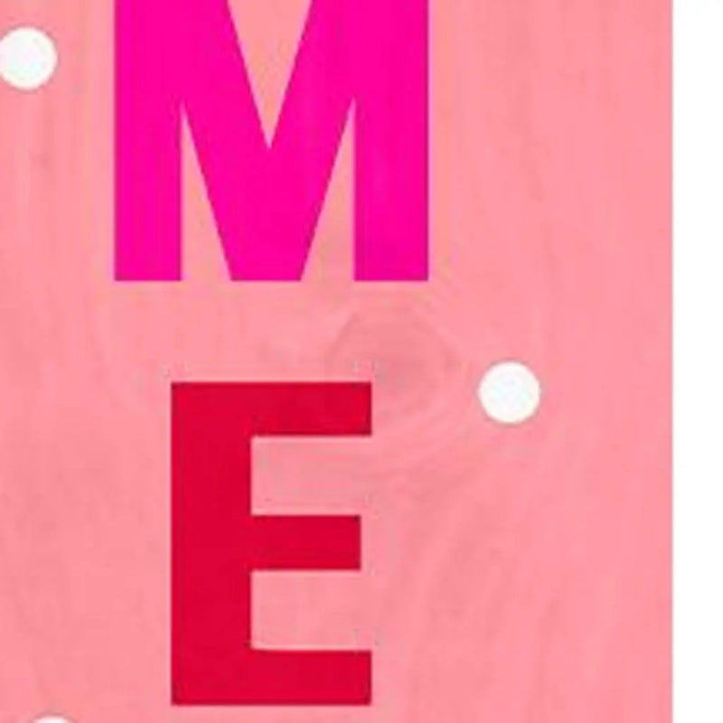47" Pink And White Solid Wood Merry & Bright Christmas Snow Scene Porch Sign Homeroots Outdoor