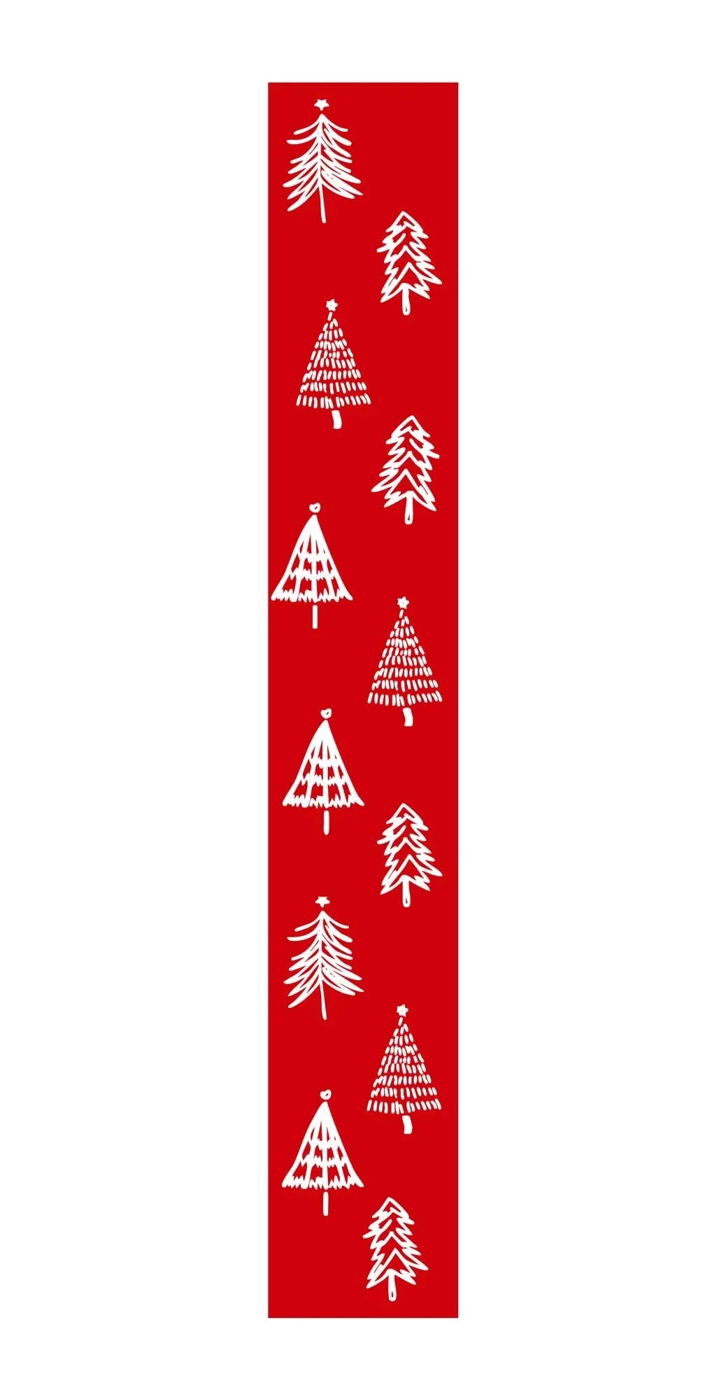 47" Red And White Solid Wood Christmas Christmas Trees Porch Sign Homeroots Outdoor