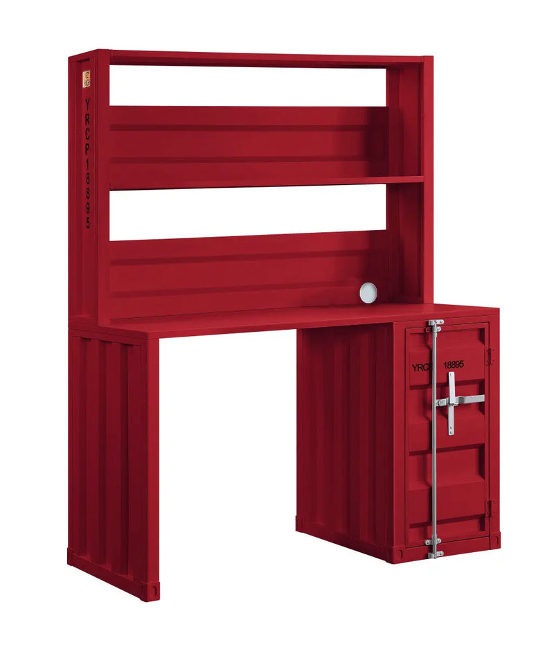 47" Red Iron Writing Desk Homeroots Office