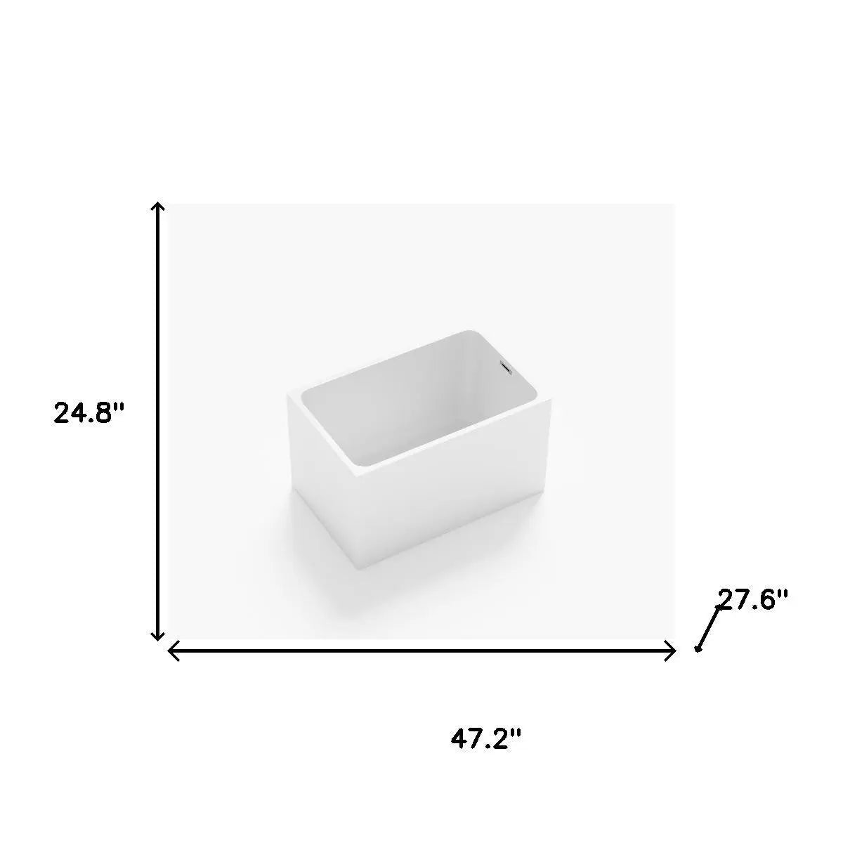 47" White Acrylic Bath Tub Homeroots Bed & Bath