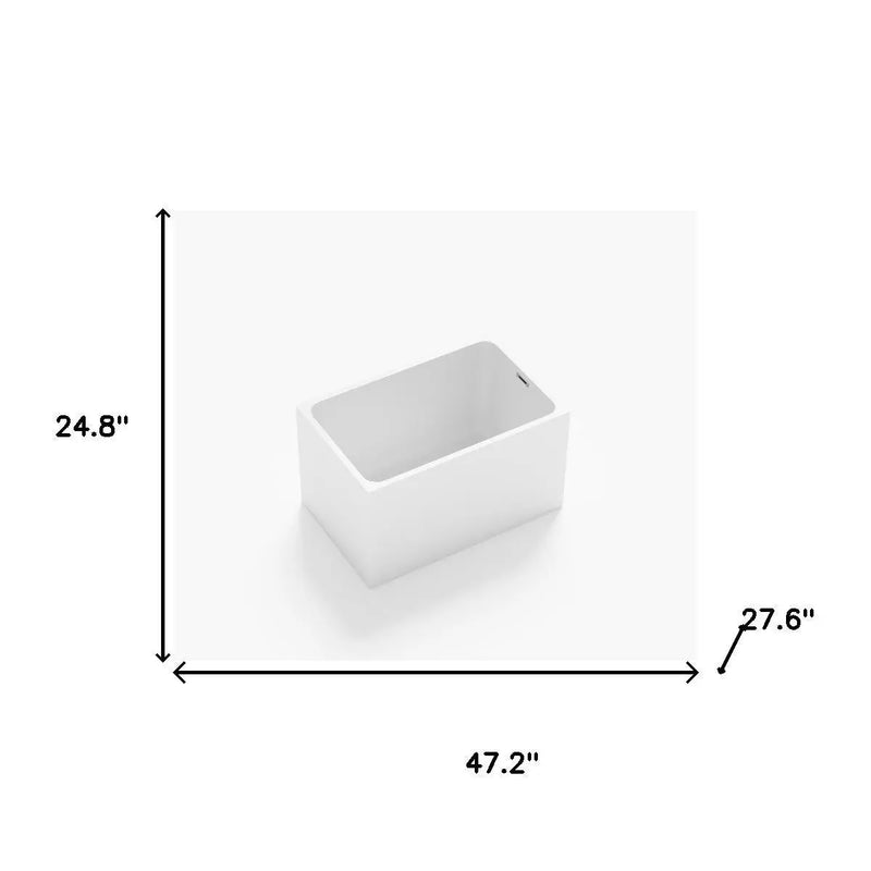47" White Acrylic Bath Tub Homeroots Bed & Bath