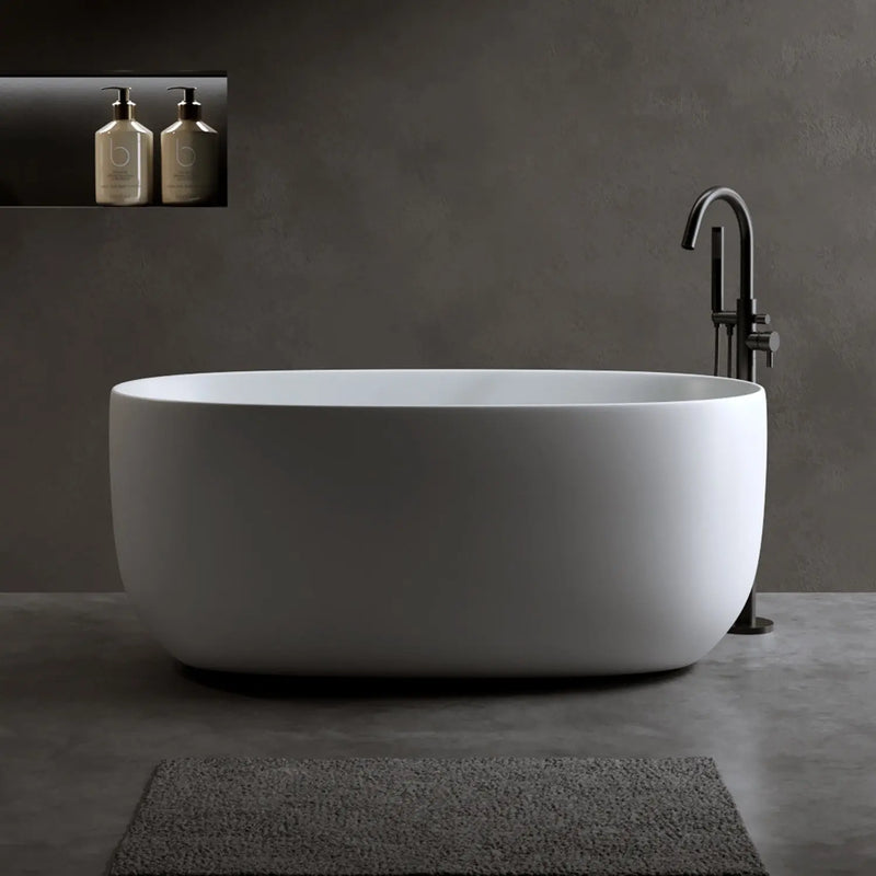 47" White Acrylic Oval Bath Tub Homeroots Bed & Bath
