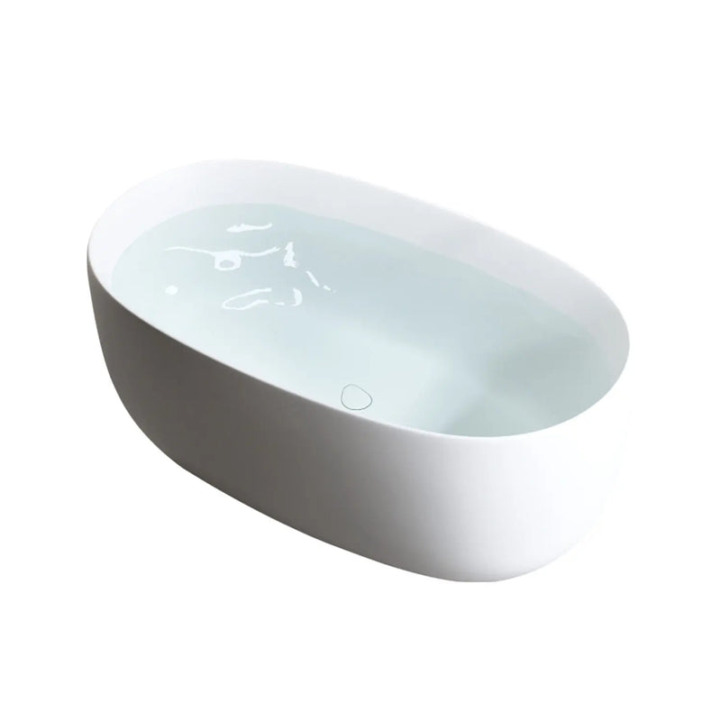 47" White Acrylic Oval Bath Tub Homeroots Bed & Bath