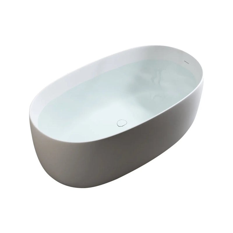 47" White Acrylic Oval Bath Tub Homeroots Bed & Bath