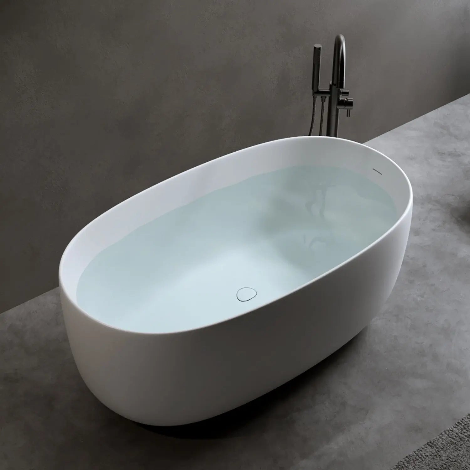 47" White Acrylic Oval Bath Tub Homeroots Bed & Bath