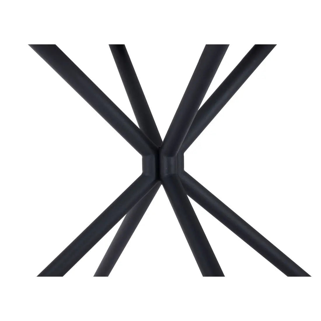 47" White And Black Rounded Steel Dining Table Homeroots Kitchen & Dining