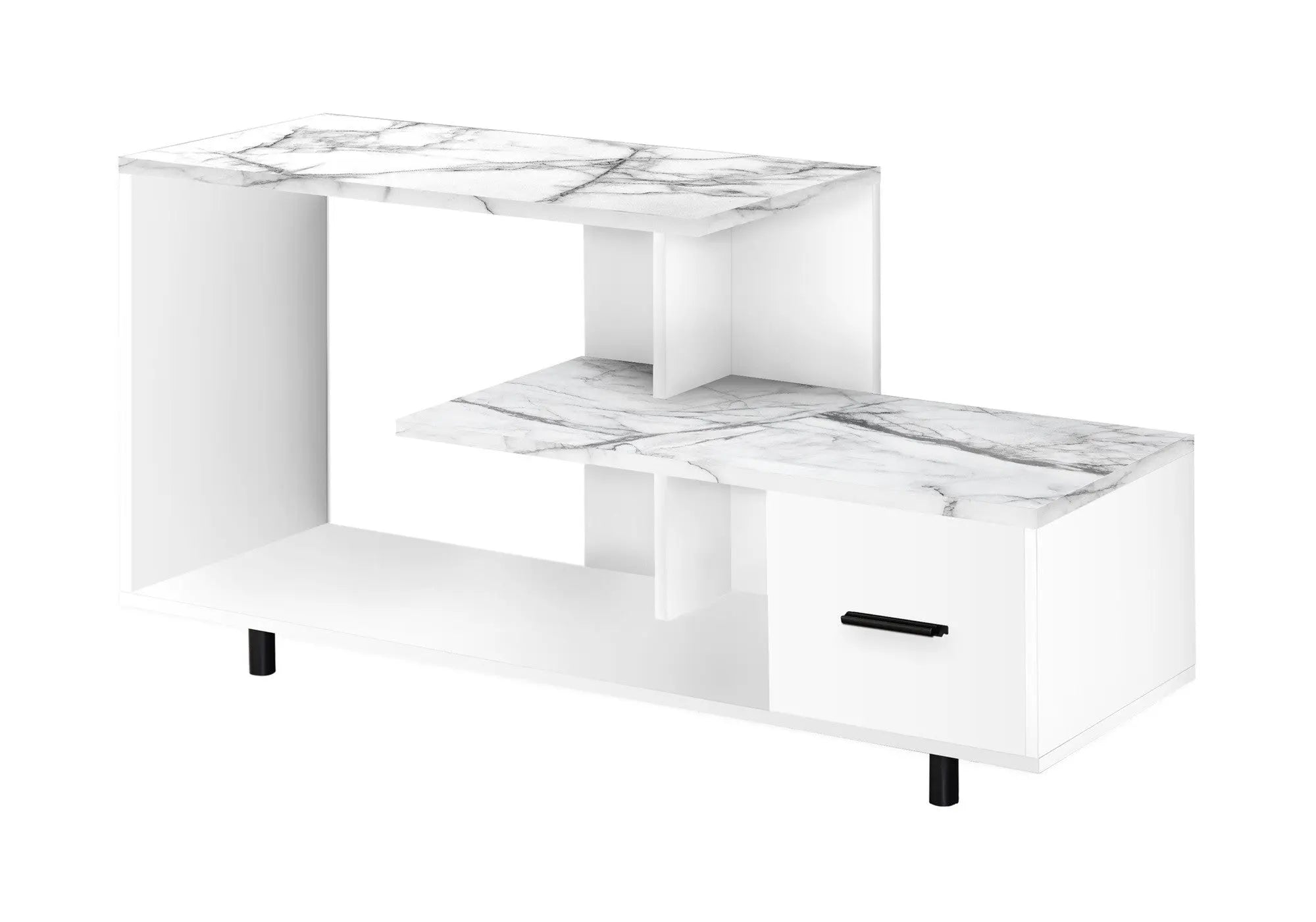 47" White Cabinet Enclosed Storage TV Stand Homeroots Living Room