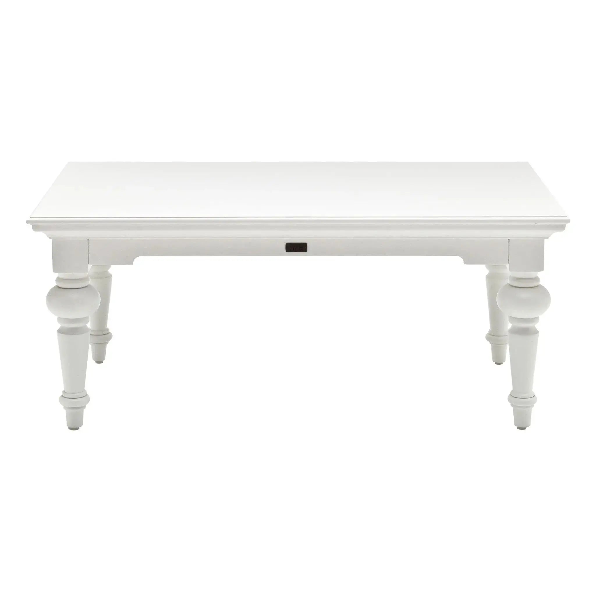 47" White Solid Wood Coffee Table Homeroots Living Room