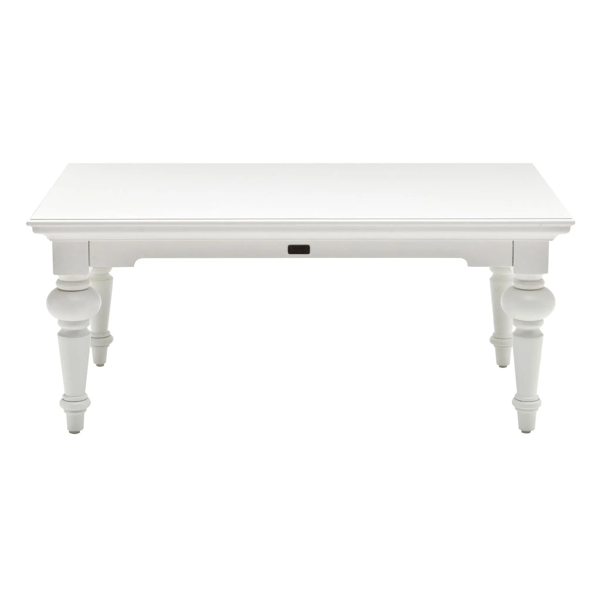 47" White Solid Wood Coffee Table Homeroots Living Room