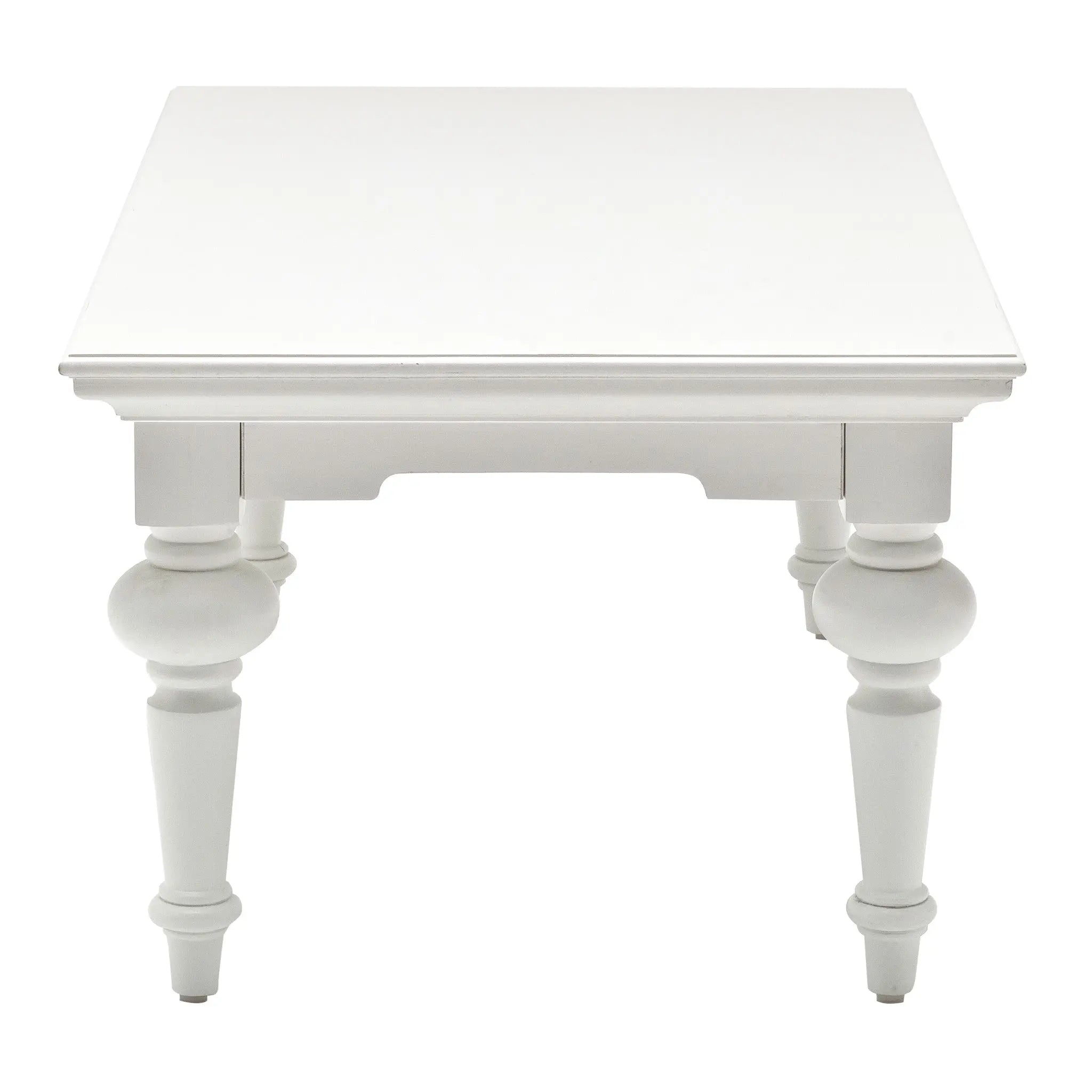 47" White Solid Wood Coffee Table Homeroots Living Room